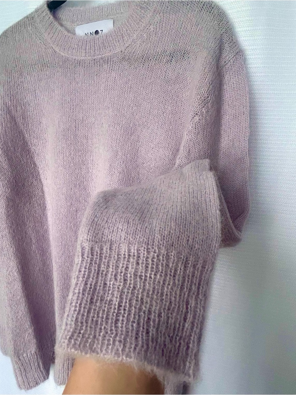 Soft Knit Crewneck Sweater - Light Mauve
